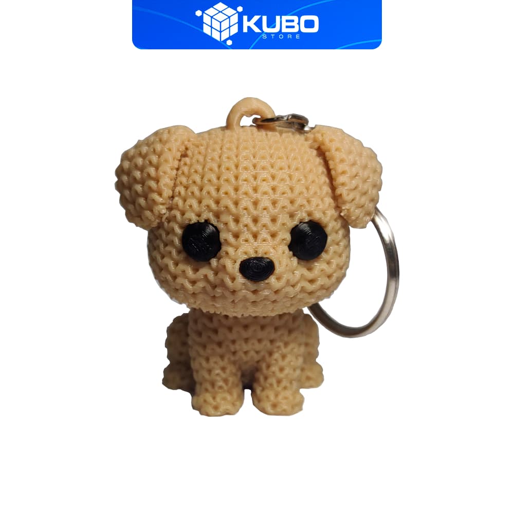 Chaveiro Cachorrinho Textura de Tricô