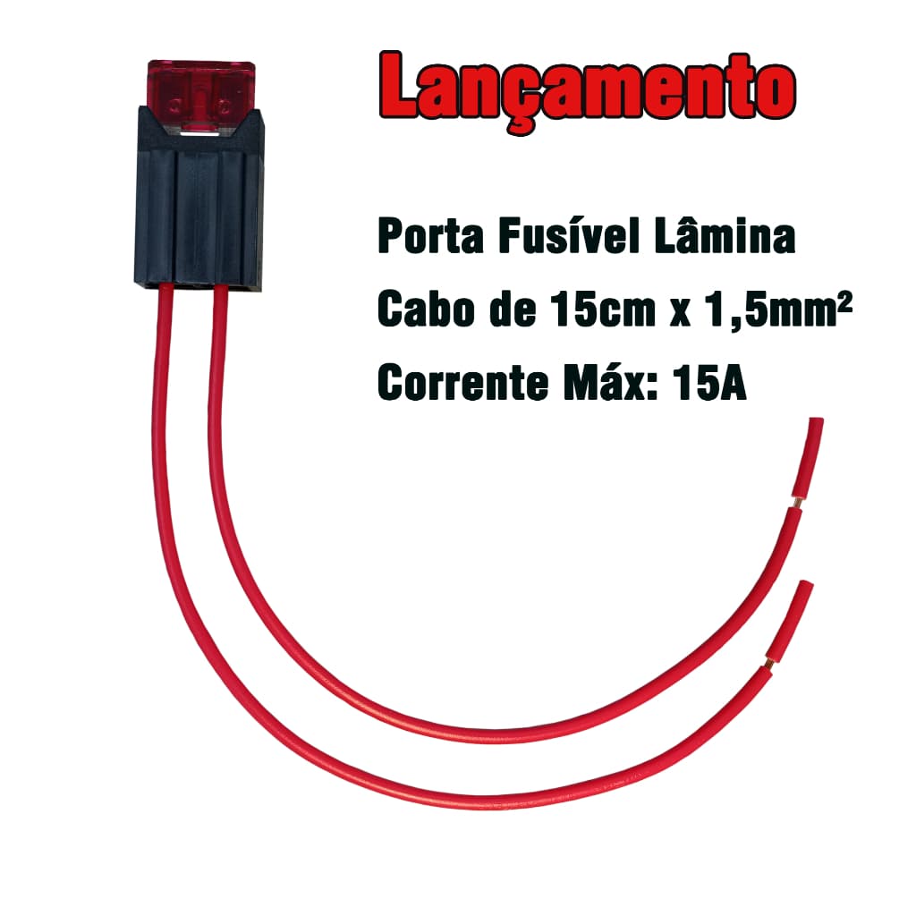 10 X Porta Fusível Com Fusível Lâmina 10A