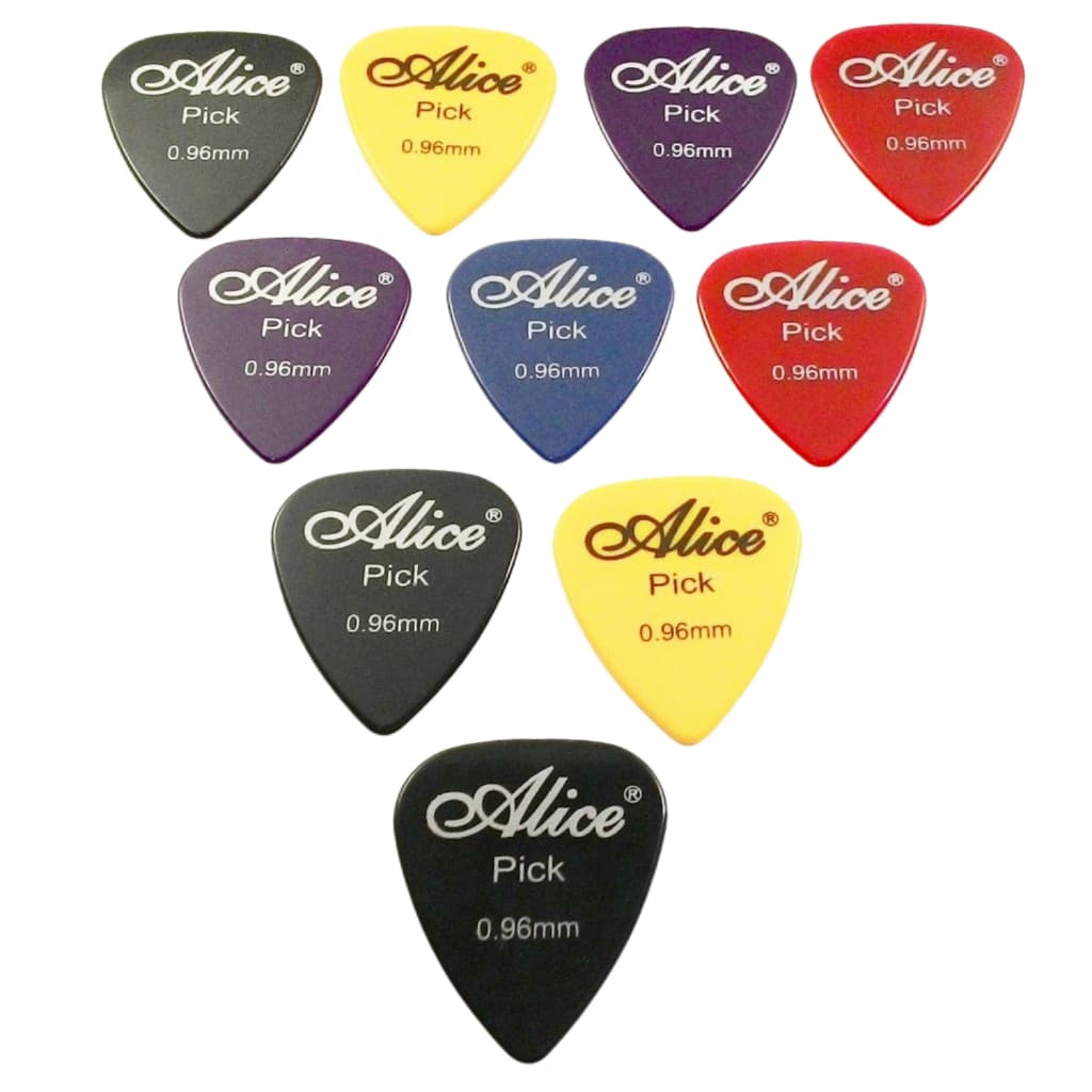 Kit 10 Palhetas Alice Para Violão Baixo guitarra Celuloide Espessuras