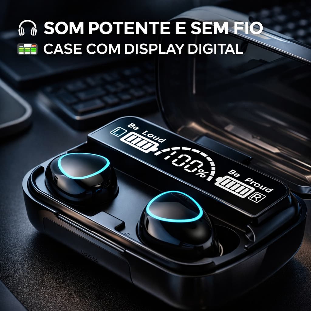 M10 F9-5 Bluetooth 5.3 Fone de ouvido sem fio TWS estéreo carregador Power Bank