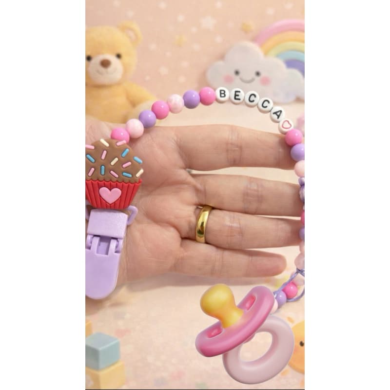 Prendedor para chupeta personalizado