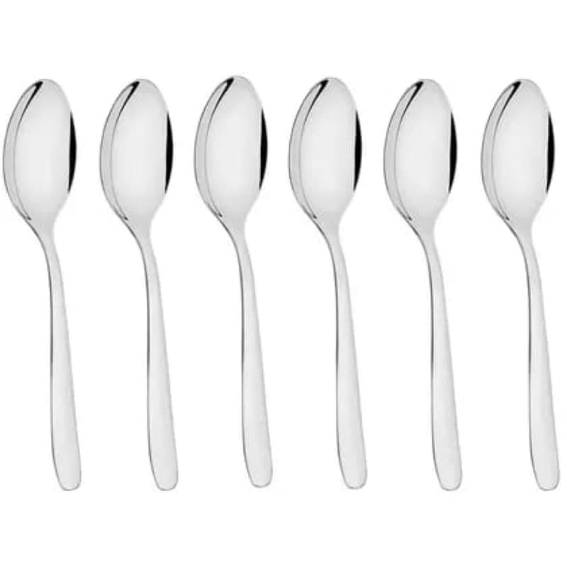 ​Kit 6,12,18,24 Colheres de Mesa(19 cm) Nicobem - Aço Inox Brilhante e Resistente
