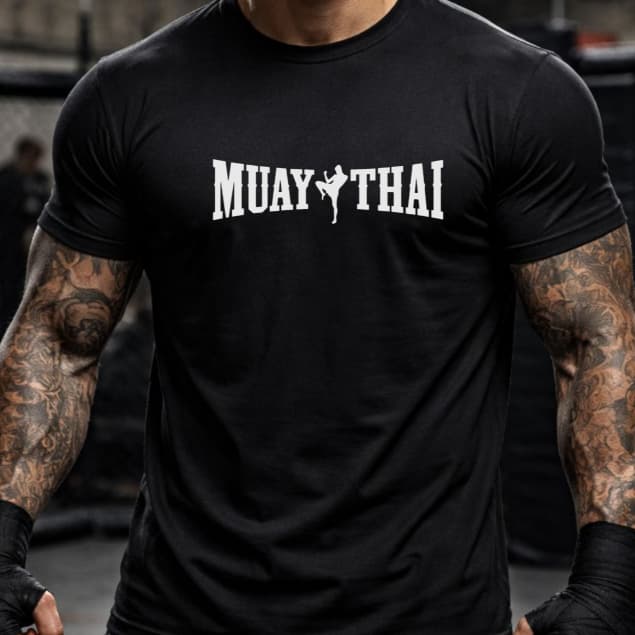 Camiseta Muay Thai Masculina Estampada Academia Treino Fitness  Algodão Premium Confortável Luta