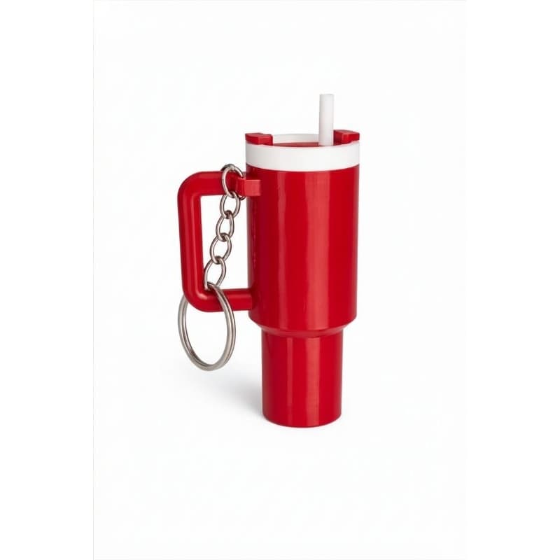 Mini Copo Térmico Chaveiro com Canudo – Porta Bebida Criativo | Presente Divertido e Personalizado