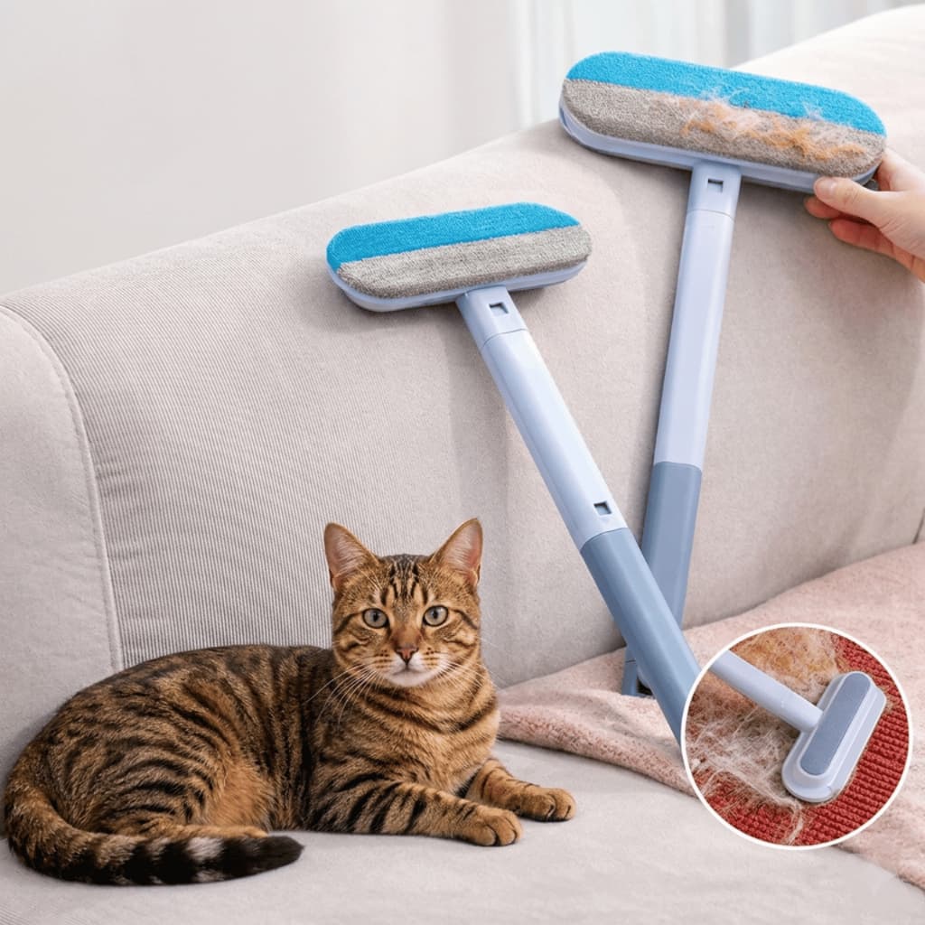 Escova Removedor De Pelos Animais Cachorro Gato Multifuncional Roupas Sofás Tapetes Vidros
