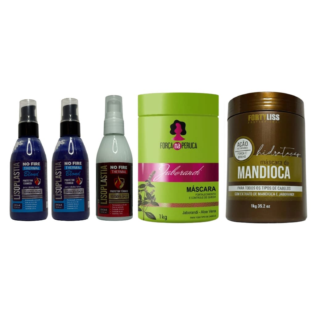 2protetor Térmico Blond + 1trad + Masc Jaborandi E Mandioca