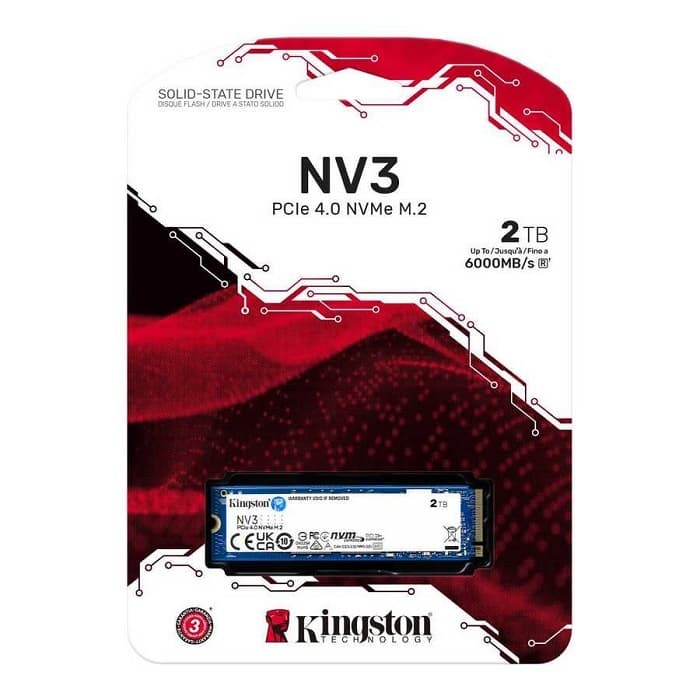 SSD KINGSTON NV3 2TB Unidade de estado sólido Kingston NV3 M.2 2280 NVMe PCIe