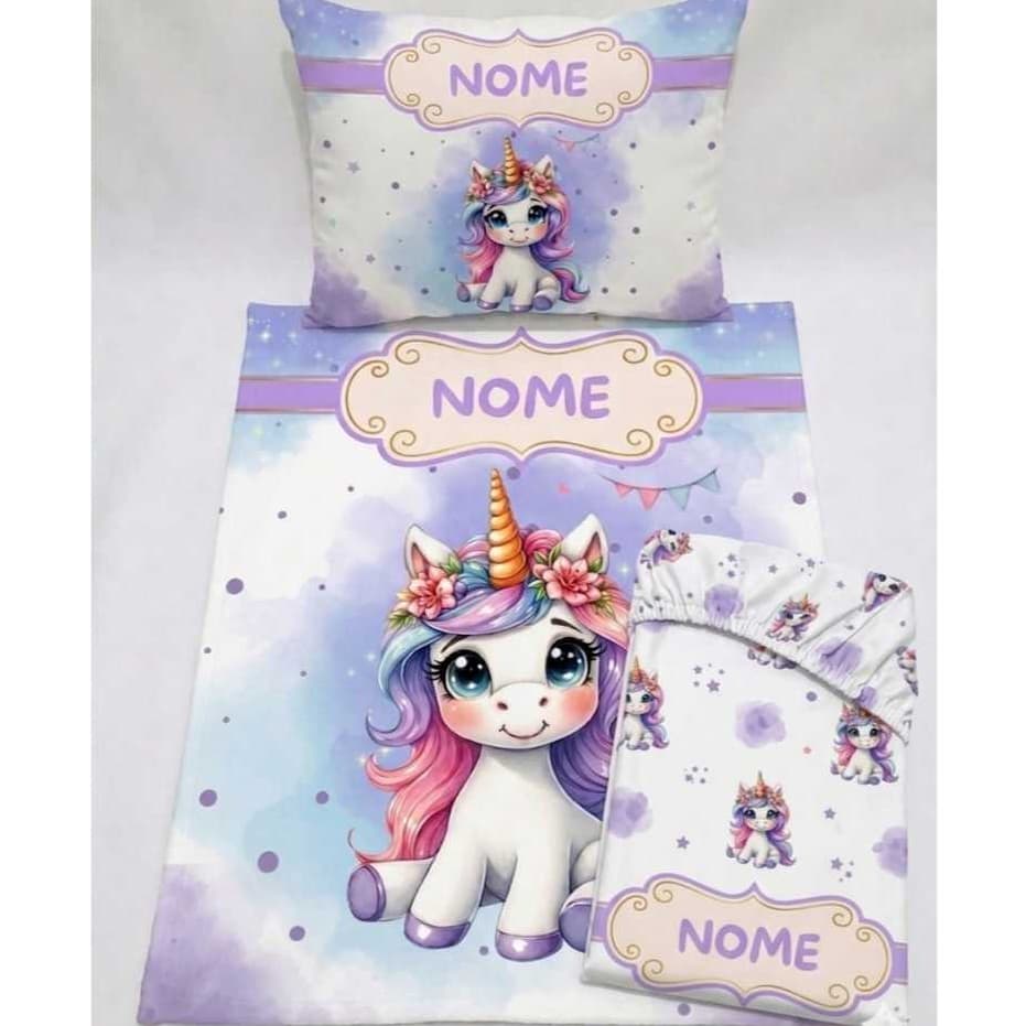 Kit 4 Peças Manta Bebê Personalizado com Nome Manta Grande com Travesseiro