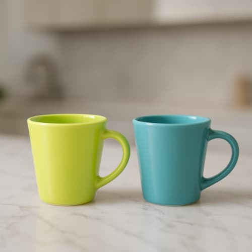 Caneca Drop 250ml de Cerâmica 2° Linha Pequenos Defeitos de Fábrica Promoção