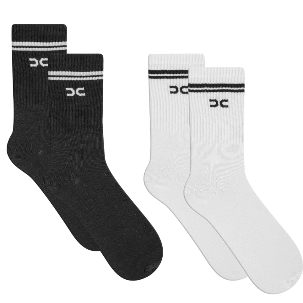 Kit 2 Pares Meia Cano Médio Esportiva Unissex Academia Fit Conforto Dia a Dia Casual Corrida Fitness