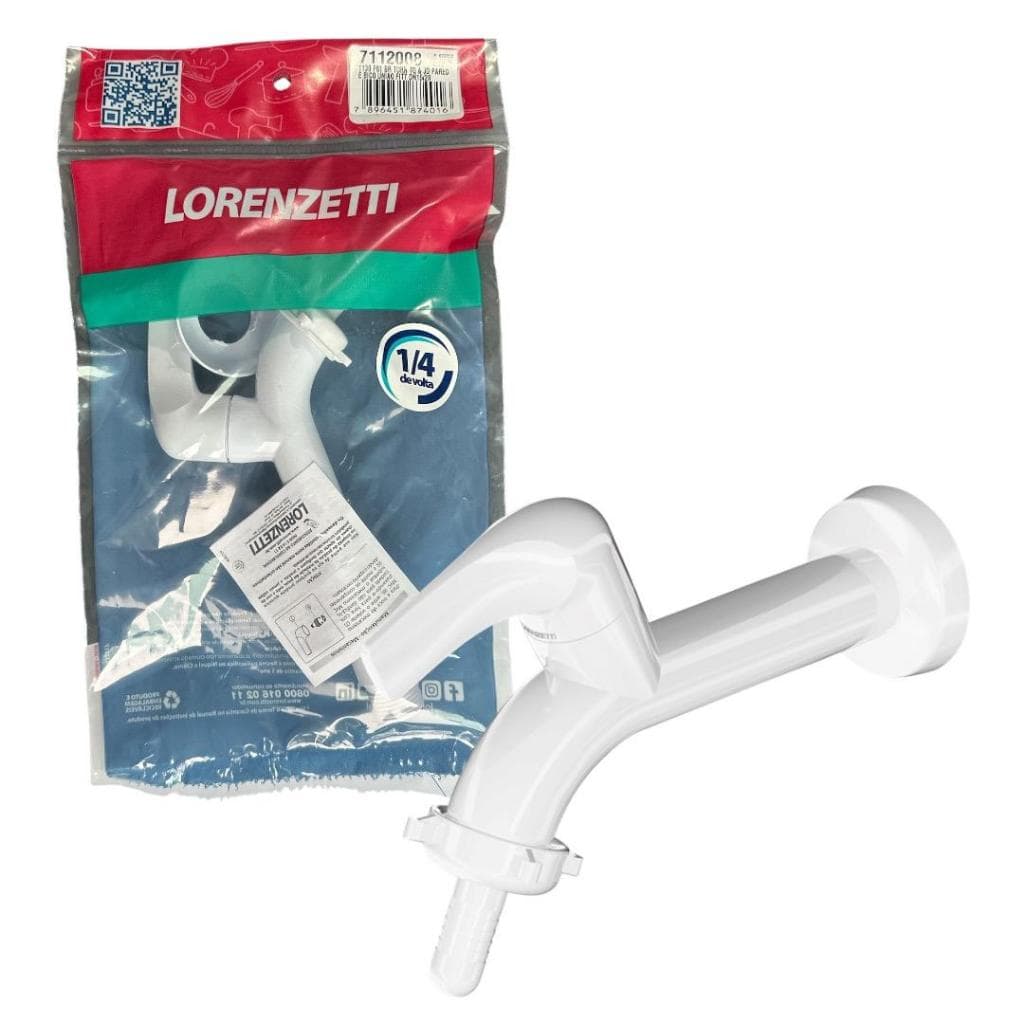 Torneira para Tanque e Jardim - Bico União 1/4 de volta 1130 F61 Lorenzetti Cor Branco