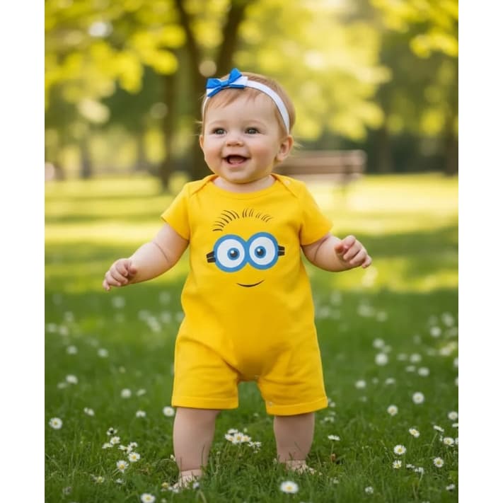 Macacão do Minions de Meu Malvado Favorito Temático Mesversário.