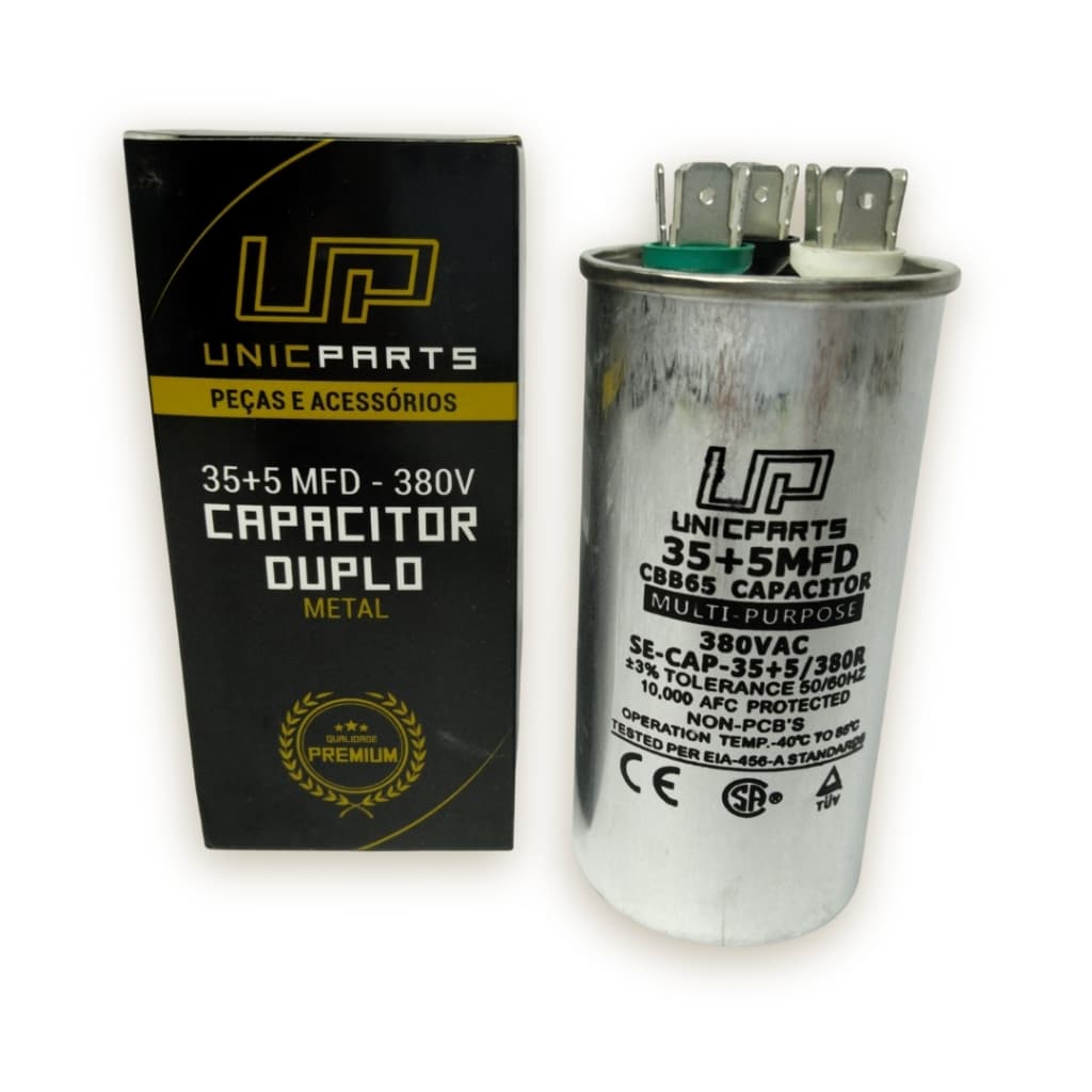 Capacitor Duplo FRIVEN 35 +5UF 440V Cbb65 50/60hz Para Ar Condicionado, Sistemas de Refrigeração etc