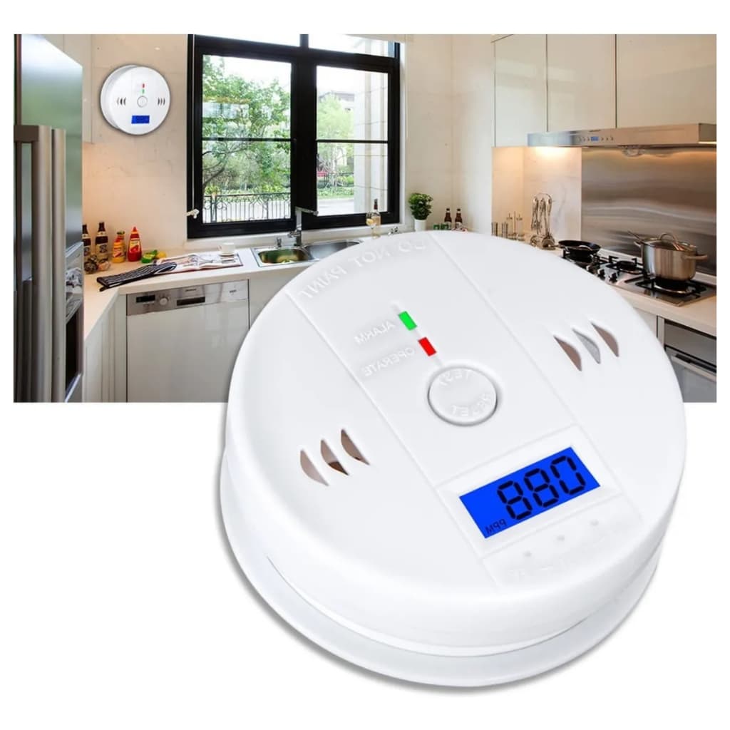 Detector Alarme Monóxido de Carbono display lcd Detector de gás para casa