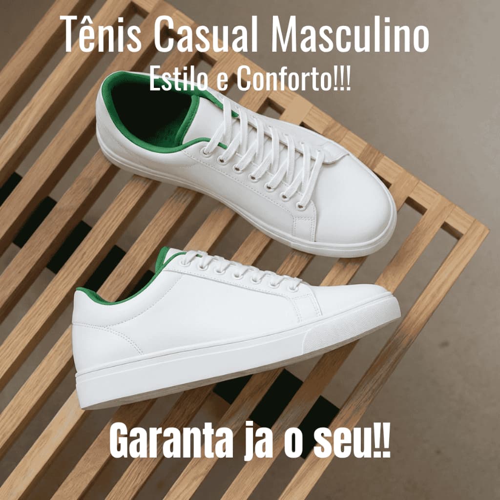 Sapatênis Masculino Casual Minimalista Liso Estilo Old Money Solado Baixo Texturizado - Promoção