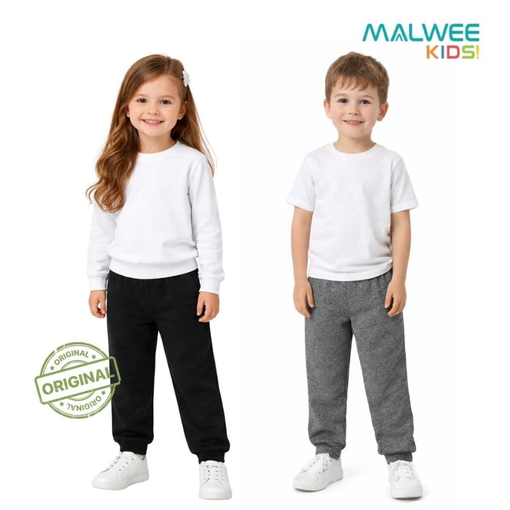 CALÇA MOLETOM MALWEE FLANELADO INFANTIL UNIFORME ALGODÃO BÁSICA UNISSEX