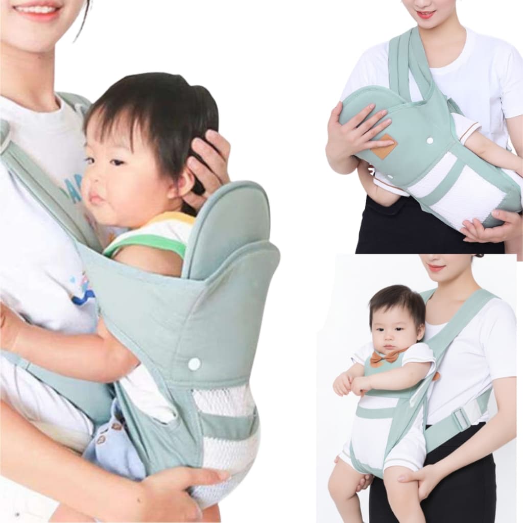 Canguru P/ Bebê Passeio Ergonômico Respirável 3 Posições Ajustável C/ Bolso Frontal Transporte Prático Conforto