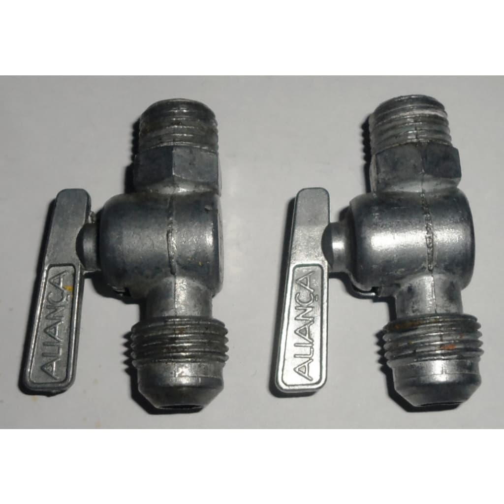 Um Par Registro Regulador de Pressão de Gás, Compressor, Ar, Agua, Combustível , óleos - Rosca 1/4 Macho x  19,32 macho