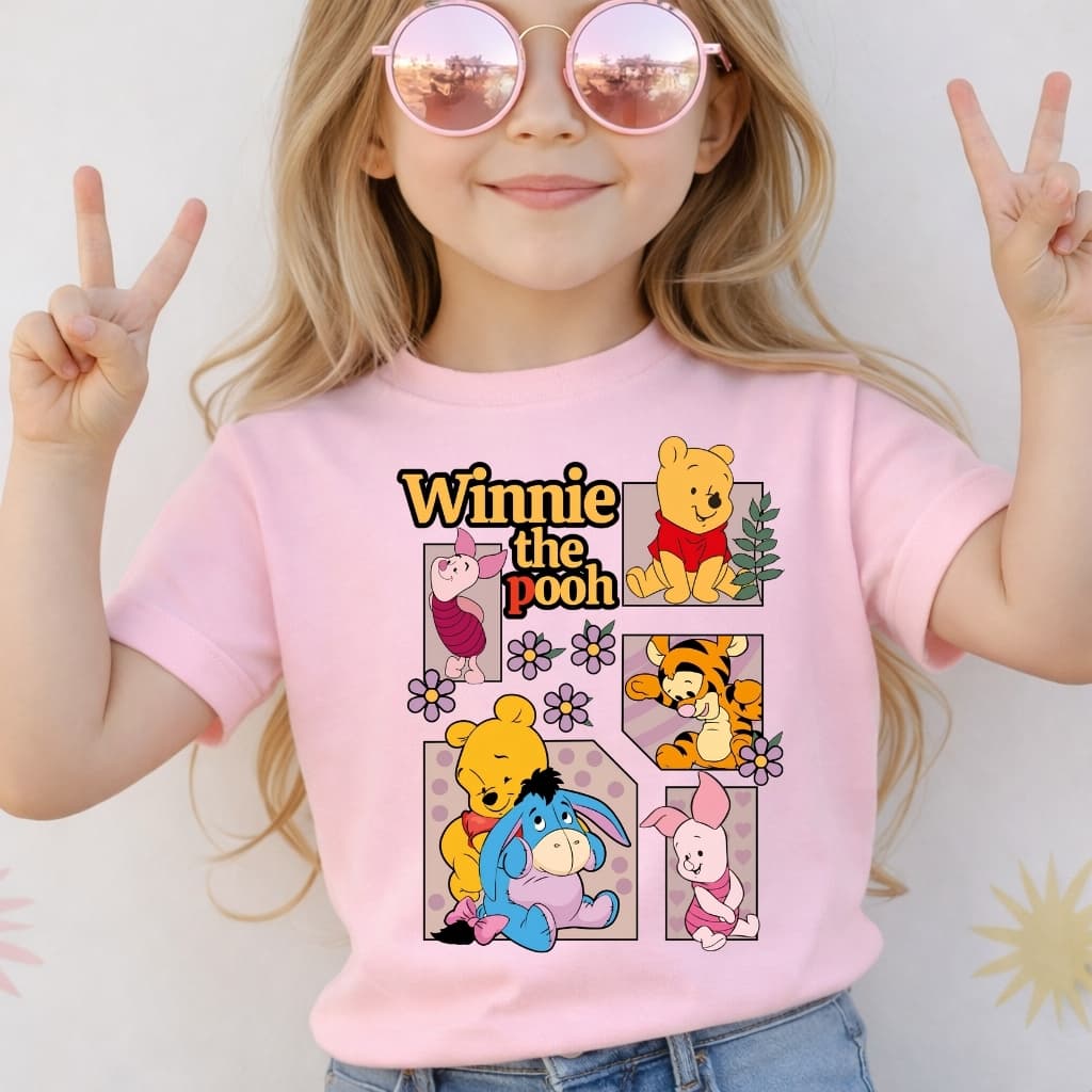 Camiseta Ursinho Pooh Infantil Menina Tigrão e sua turma Blusa Infantil Juvenil e Adulto Desenhos