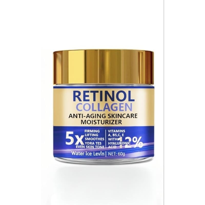 Creme Retinol Collagen Water Ice Levin 60g - 5X Antissinais com Ácido Hialurônico 12% | Lifting Anti Rugas