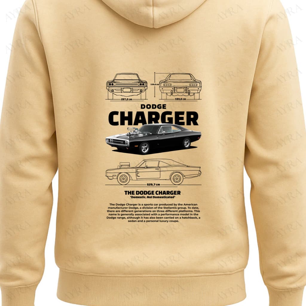 Moletom Dodge Charger Muscle Estampado Capuz Canguru Flanelado Grosso