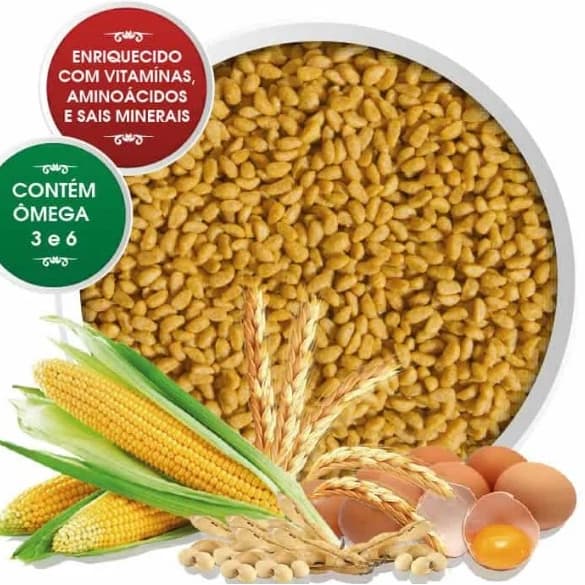Ração Bambito Extrusada Biotron alimentação de Calopsita, Ring Neck, Periquitos, Agapornis, Catarinas, Roselas e demais
