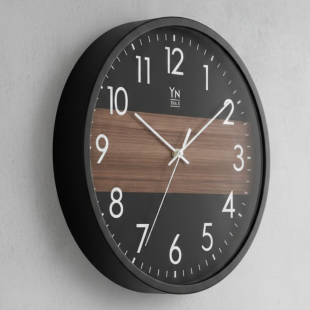 Relógio de Parede 30cm Marmorizado Moderno Luxo Silencioso Decorativo Sala Quarto