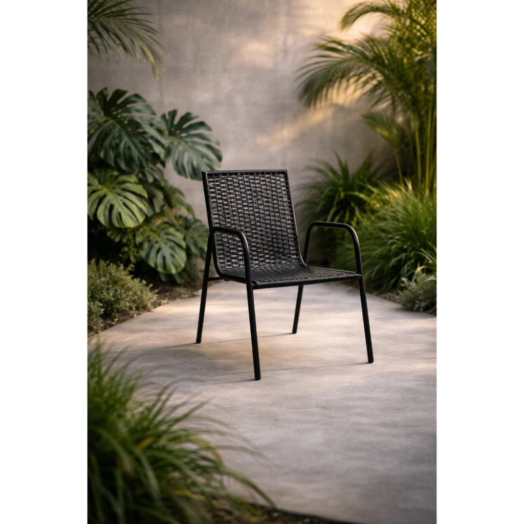 Cadeira Varanda Quintal Jardim Para Descanso Lazer Resistente Confortável Sol e Chuva Junco Sintético