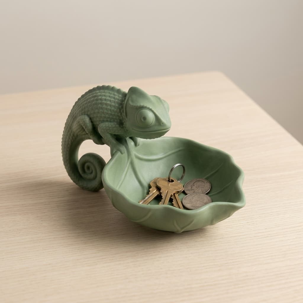 Escultura Camaleão Decorativo | Organizador de Sala Decorativo
