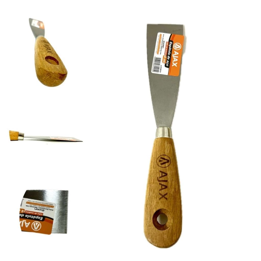 Espátula de Aço 4cm com Cabo de Madeira – Resistente e Versátil
