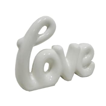 Enfeite Decorativo Love De Porcelana 13cm