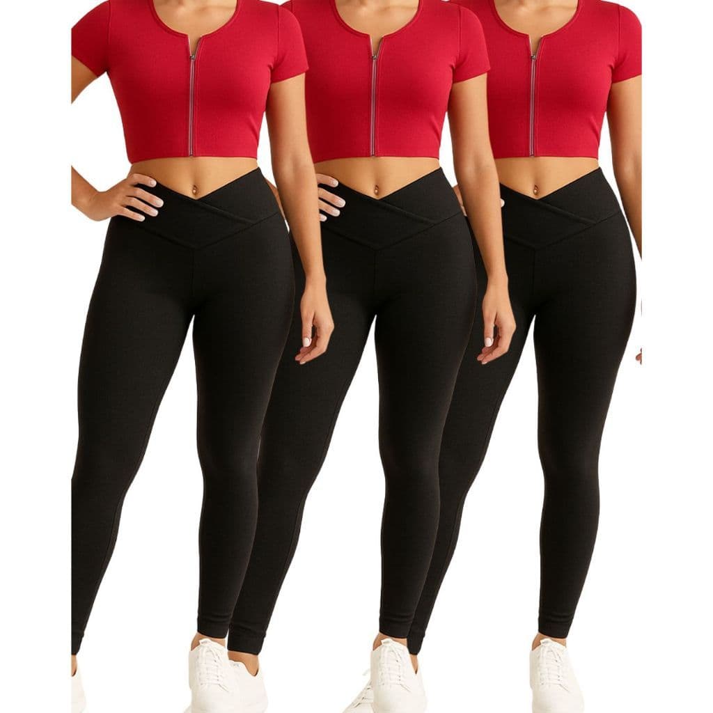 KIT 3 CALÇAS LEGGING CÓS CRUZADO