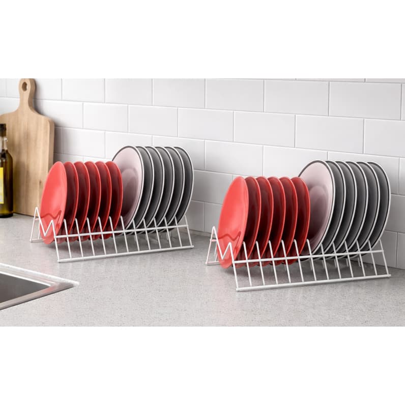 Suporte para Pratos Vertical Kit 2 Peças Organizador Cozinha 12 pratos