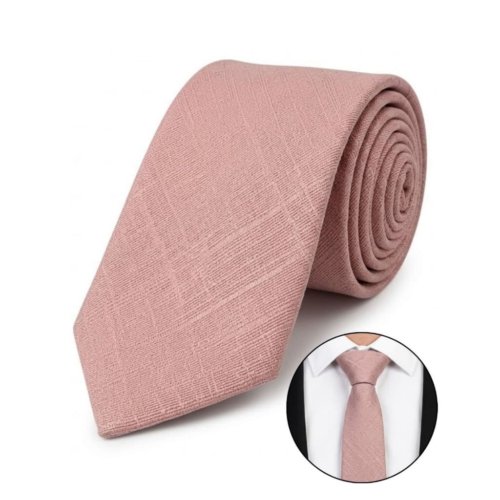 Gravata Masculina Rose Rosa Claro Trabalhada Luxo Para Padrinhos de Casamento, Noivos, Social