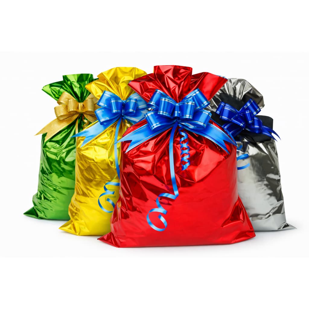 Embalagem Saco Para Presente Metalizado Coloridos 15x22Cm Kits 25, 50 e 100 Unidades