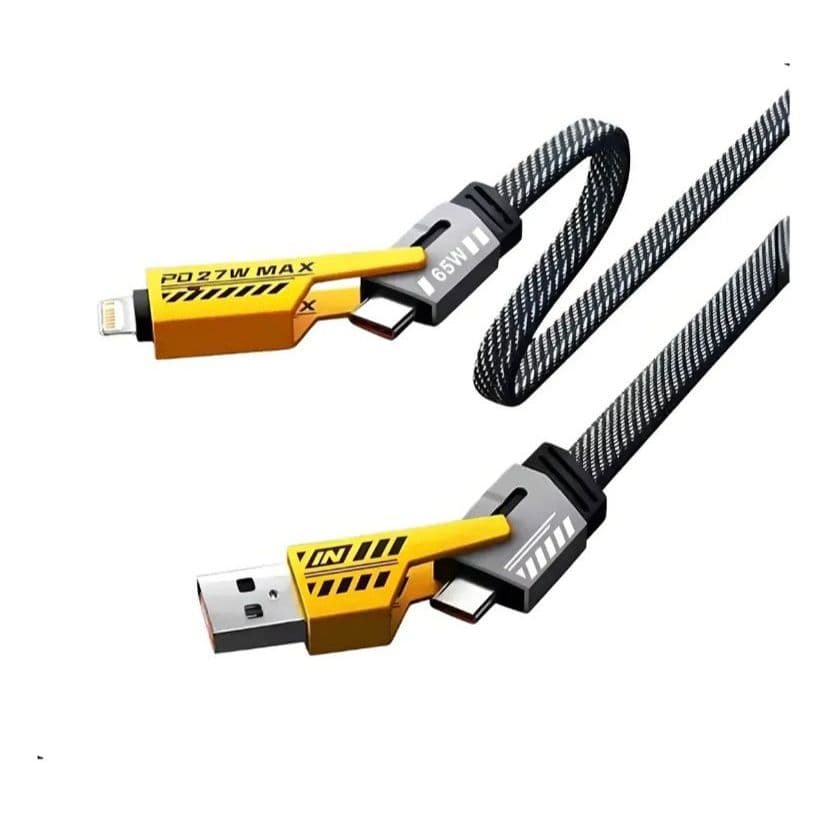 Cabo 4 Em 1 A Gold 65w Turbo Carregamento Rápido Universal