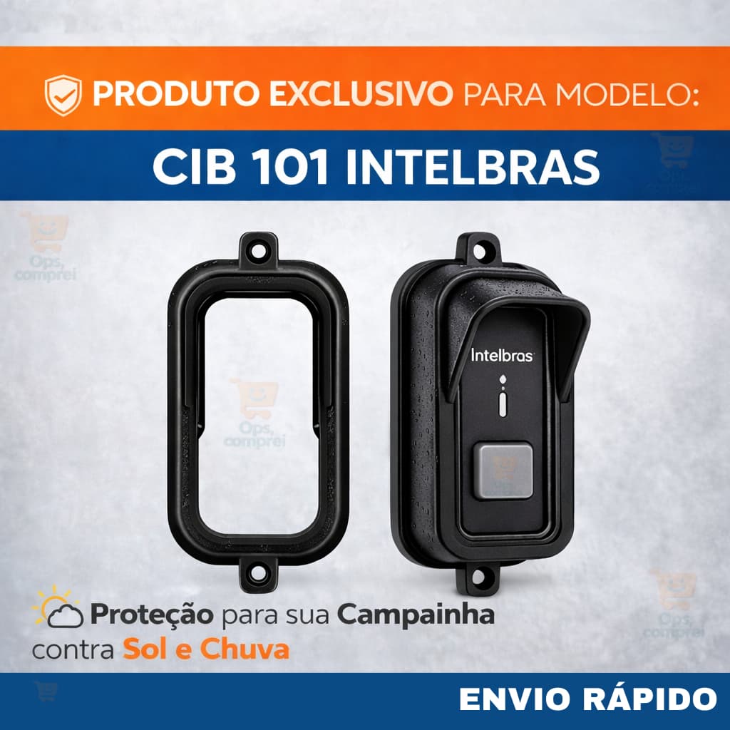 Suporte Protetor Campanhia Intelbras CIB 101 Capa Interfone Anti Furto Chuva Sol