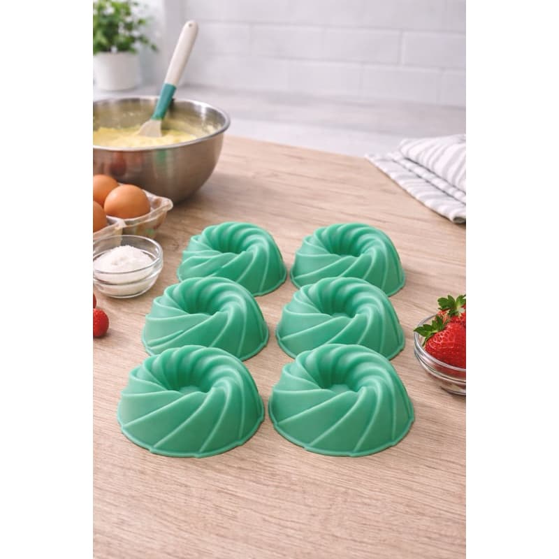Forma Silicone 6 Peças Pudim Gelatina Bolo Mini Forma Silicone Assadeira Pequena Cozinha Forno