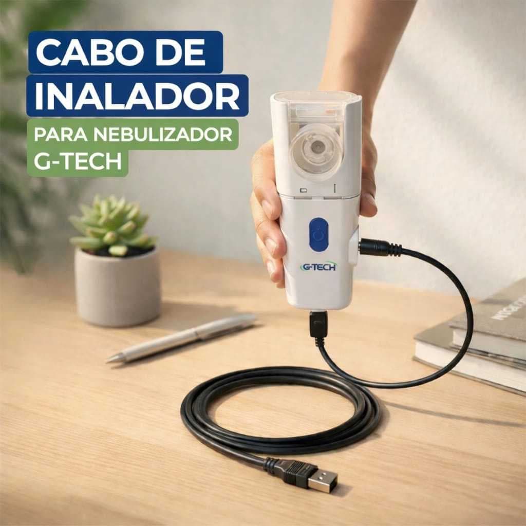 Cabo USB Inalador Nebmesh Nebulizador 2 G-tech Alta Qualidade e Resistência