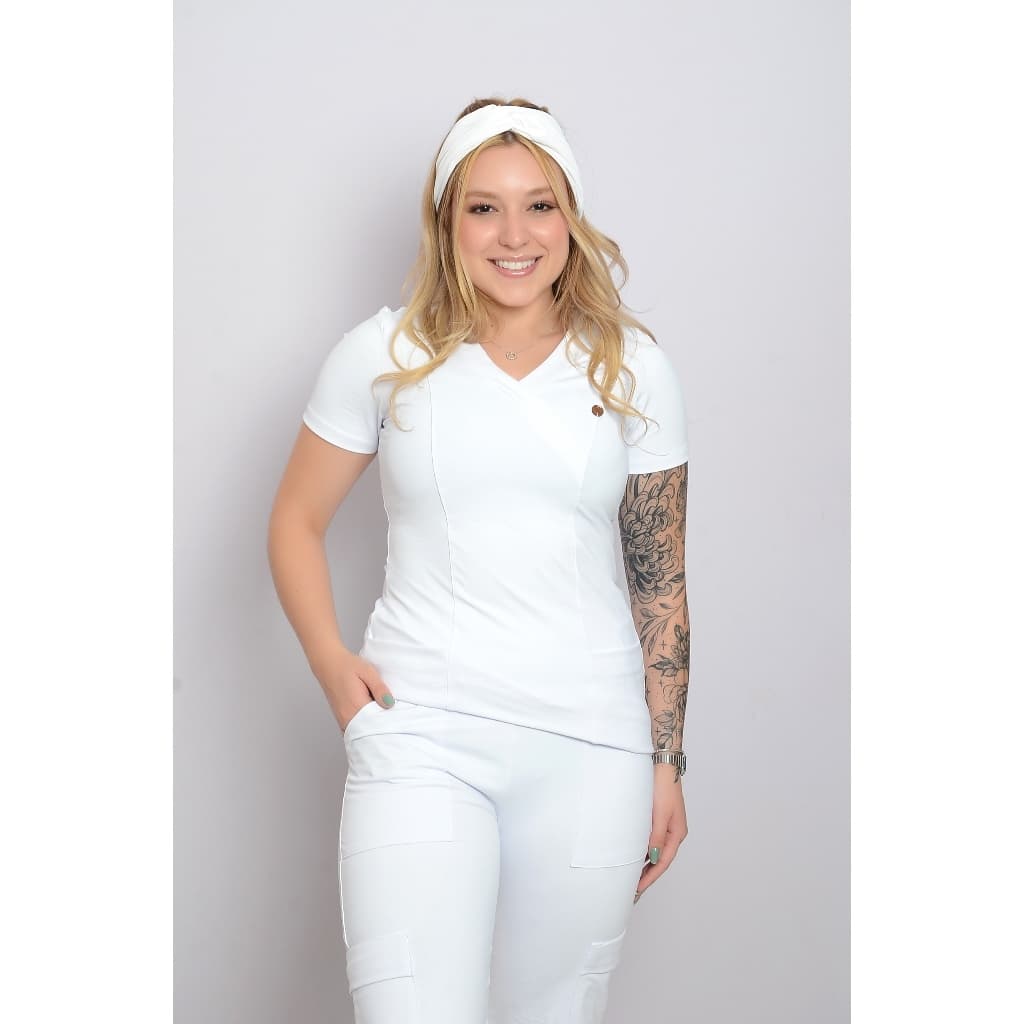 Conjunto Pijama Cirurgico Scrub Verona Branco