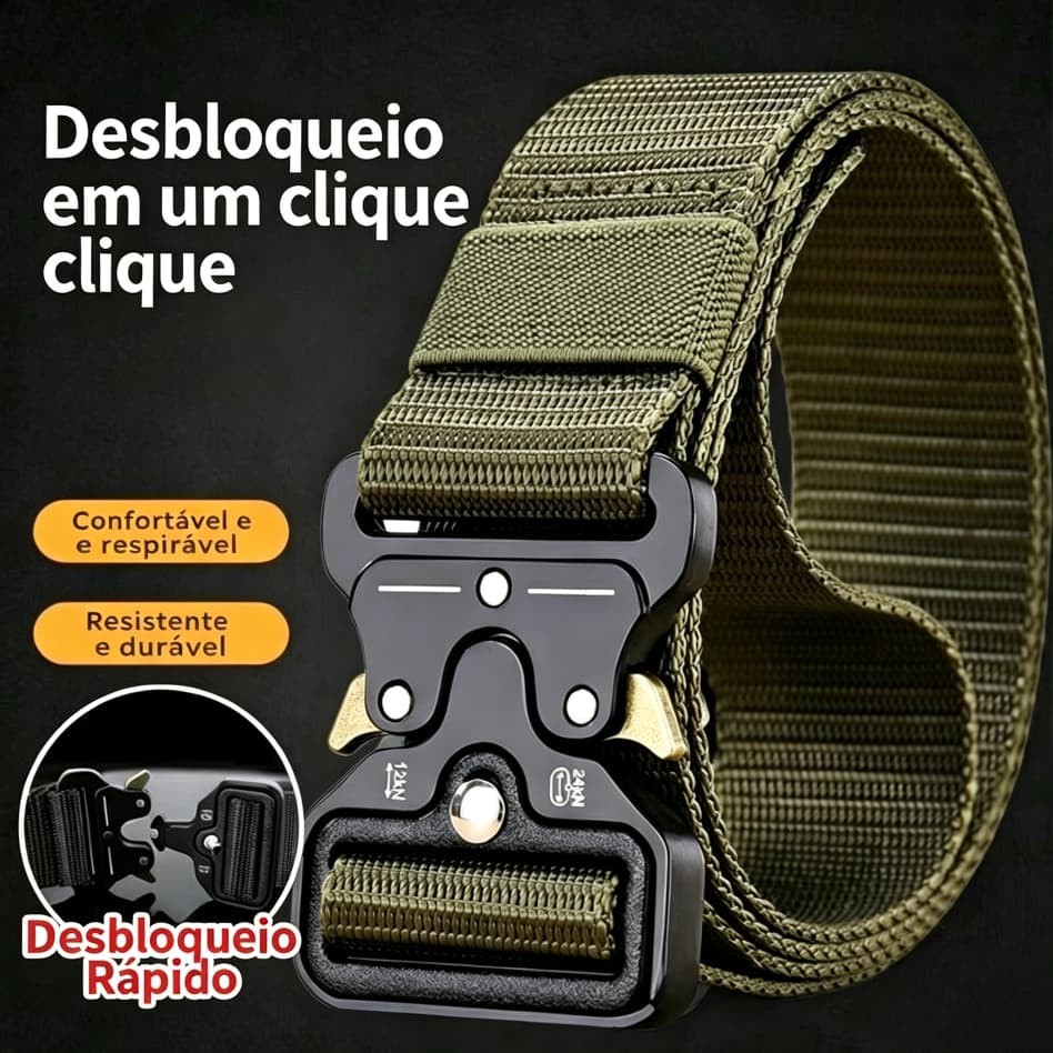 **Cinto Masculino Fivela Automática Lona Trançado Ajustável Resistente Casual Trabalho Dia a Dia Esportivo Presente 5 Co