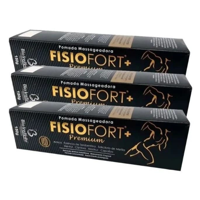 Kit 3un Pomada Massageadora FISIOFORT PREMIUM 150g - Bio Instinto