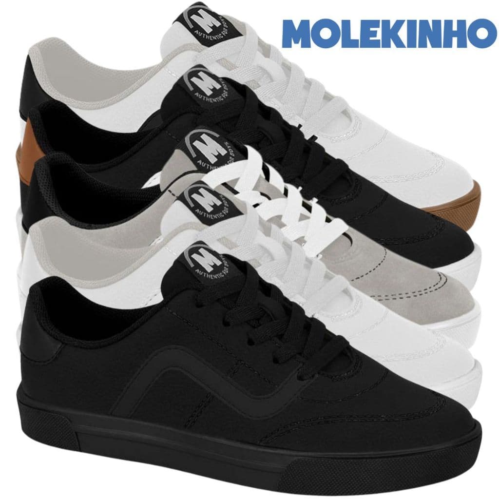 Tênis Masculino Infantil Juvenil Macio Molekinho Casual Confortável Leve Seguro Criança Original