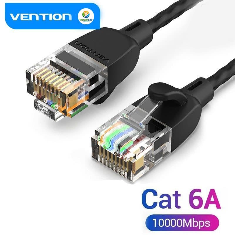 Cabo Ethernet Vention 10 Gbps RJ45 Slim – Cabo de Internet para Laptop, PC, PS5, PS4 e Xbox