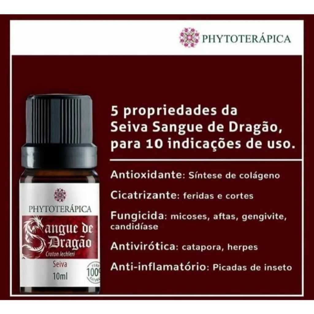 Seiva Sangue De Dragão 10ml Phytotérapica - 100% Puro