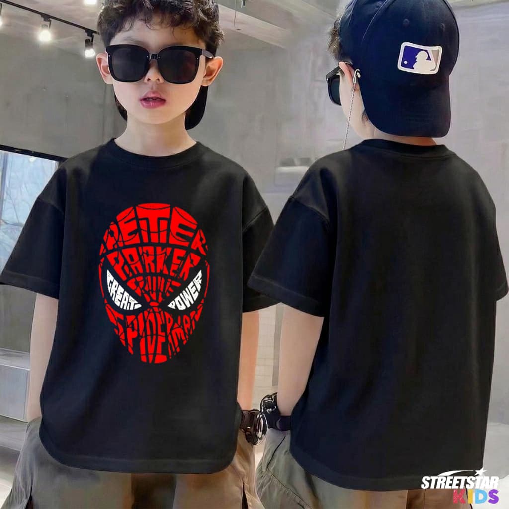 Camiseta Infantil Juvenil Menino Menina Homem aranha, Super-heroi Manga Curta Conforto Dia a Dia 100% Algodão