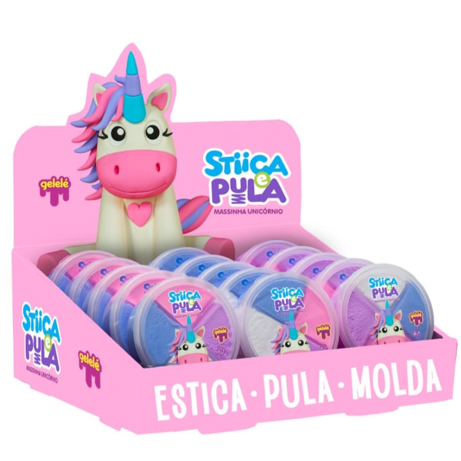 Massinha Estica E Pula Unicornio 20g