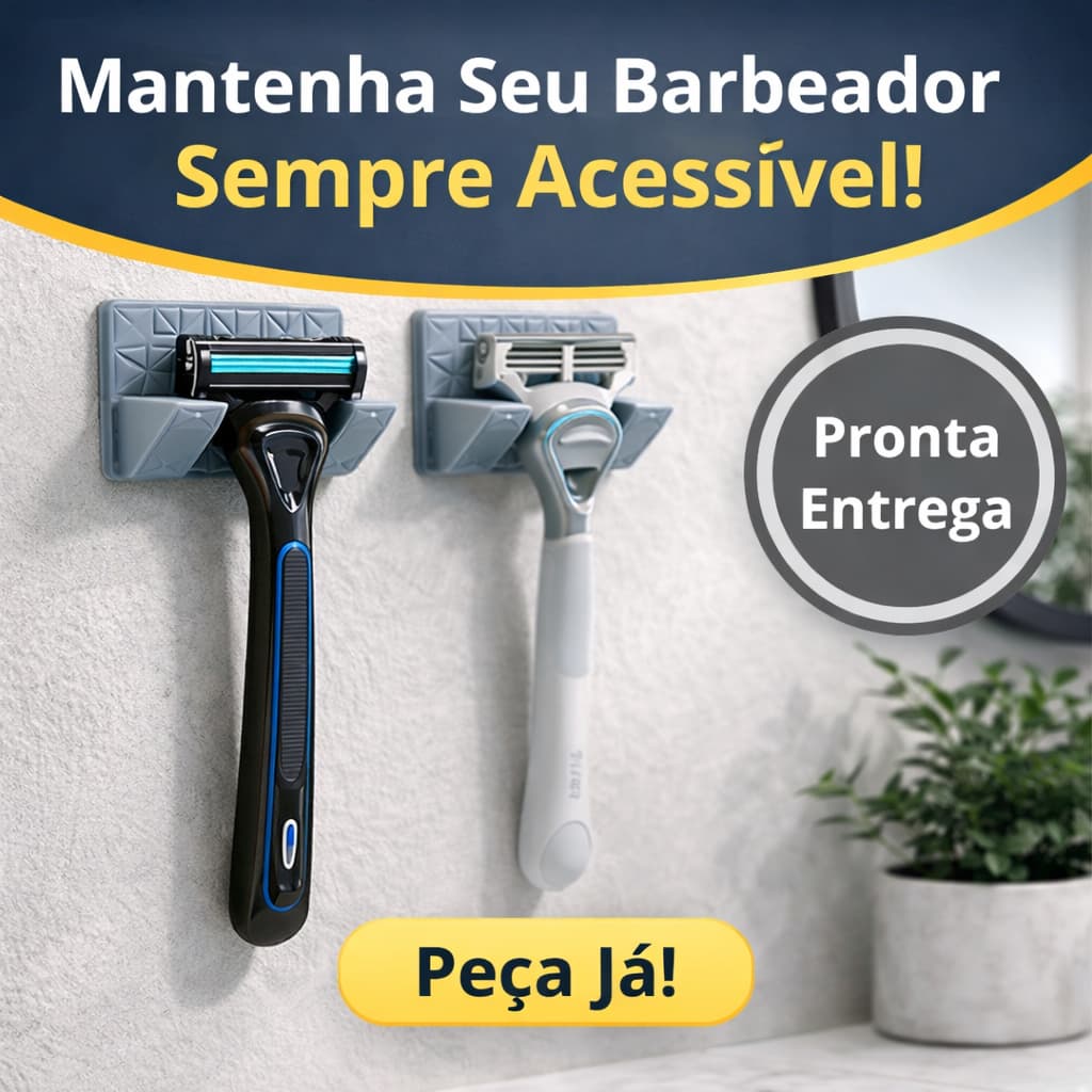 Suporte de Lâmina de Barbear Adesivo Moderno Masculino Feminino Banheiro Gancho Organizador Conjunto