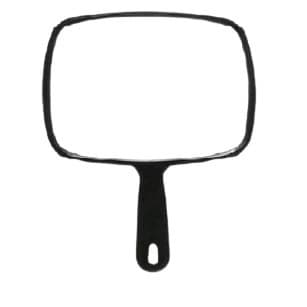 Espelho de Mão Quadrado para Maquiagem Barbeiro Profissional 26,5cm
