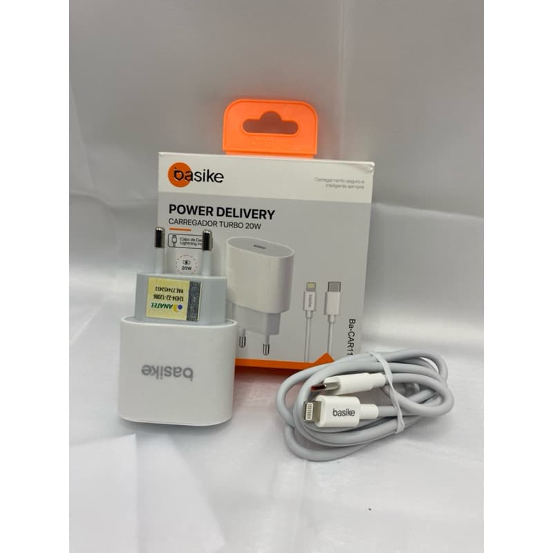 Carregador 20W USB-C Para iPhone 11 12 13 14 Carregamento Rápido 40 minutos Bivolt